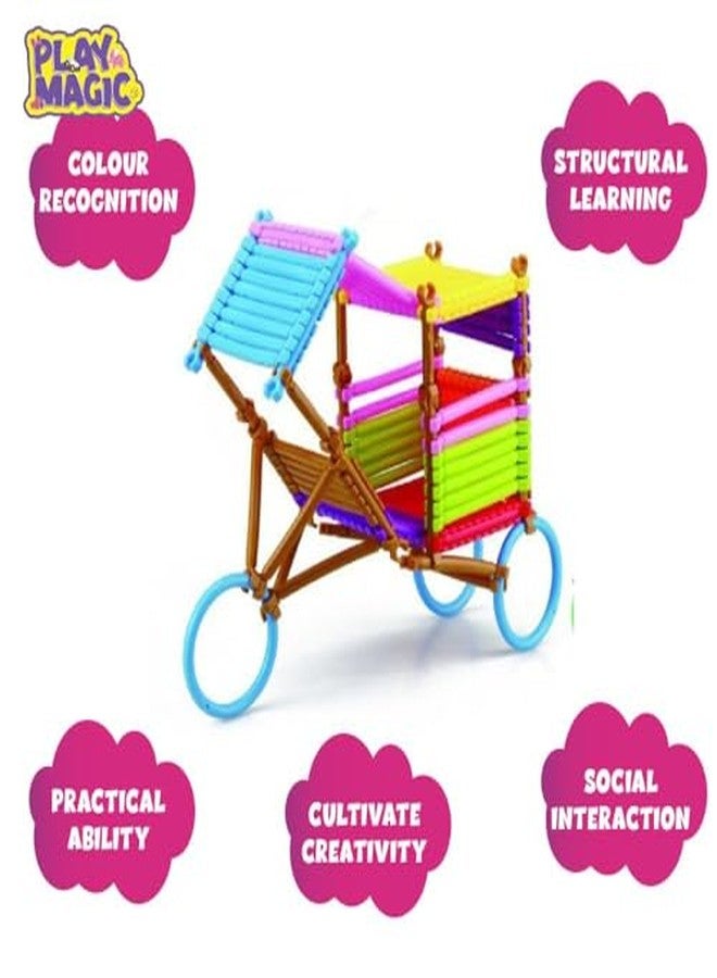 PlayMagic StrawStix Construction Set - 500 Pcs - Image 5
